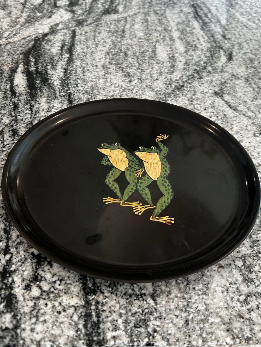COUROC OF MONTEREY PLATE TRAY DANCING FROG 10.5 IN